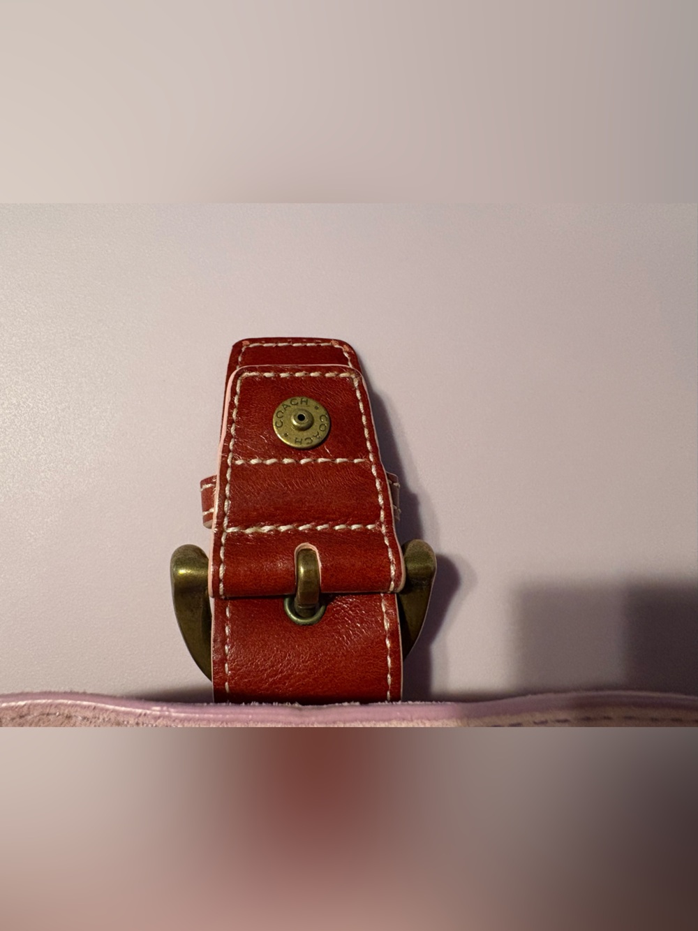 Coach Y2K Pink/Purple Suede and Leather Small Soho Wristlet Clutch— FLAWS! - Picture 14 of 15